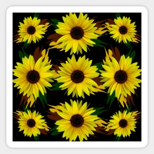 sunflower sunflowerpattern sunflowers blossoms flower floral Magnet